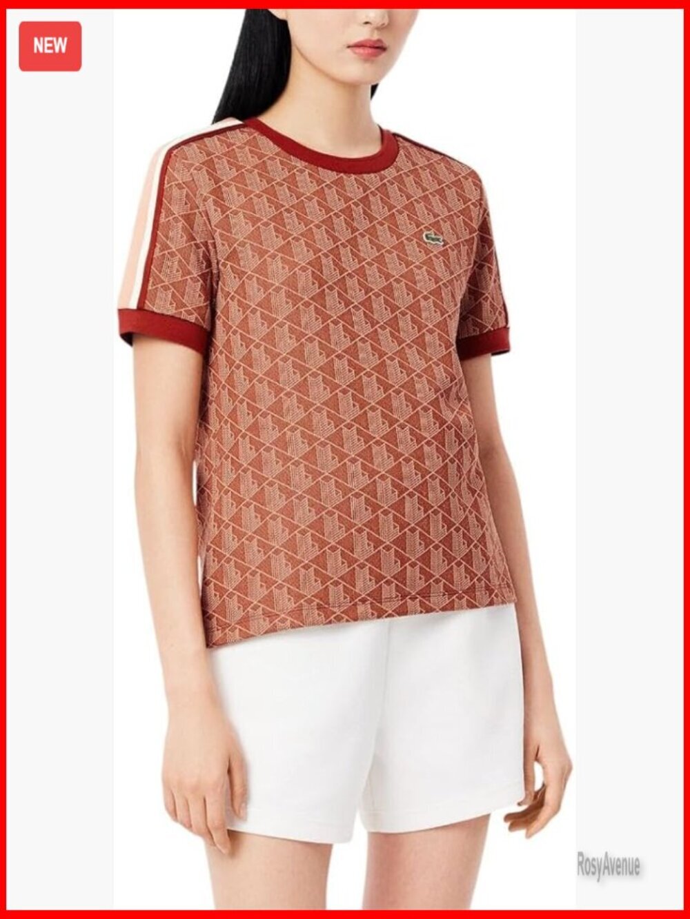 Slim Fit Monogram Jacquard T-Shirt Short Sleeve Crew Neck